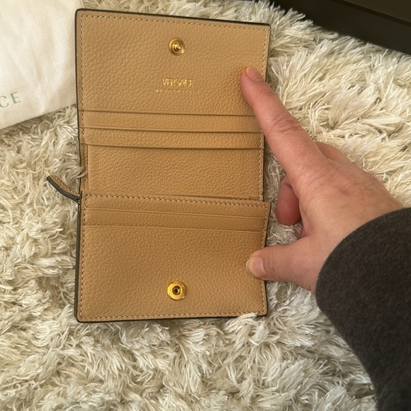 Versace Tan Leather Small Wallet - Picture 6 of 8